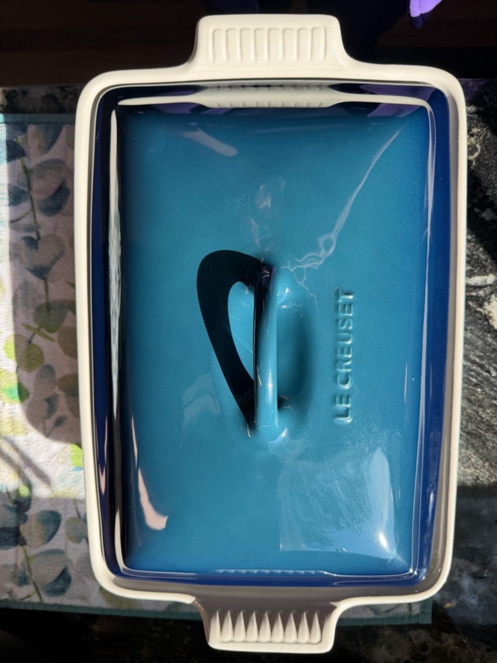 Le Creuset Agave Heritage Rectangular Stoneware Baker with Lid